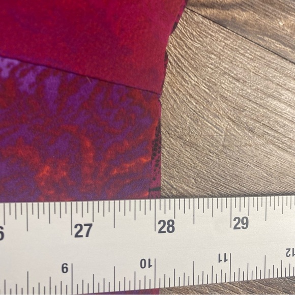 Catherines Shirt Women 3X Pink Black Paisley Print V Neck Abstract Button Sleeve - Picture 6 of 8